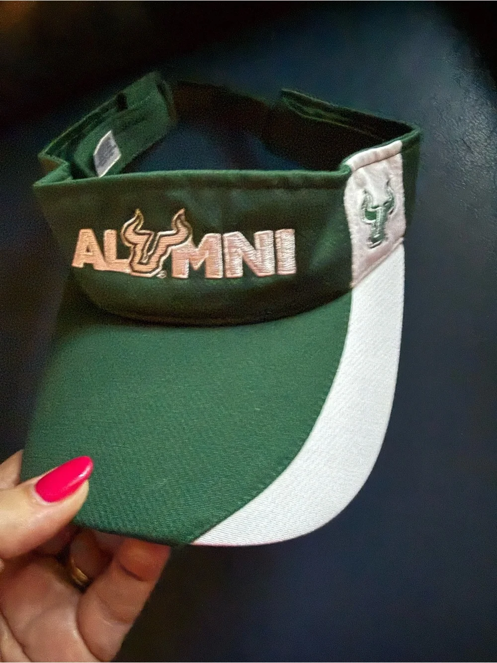 USF Green 'Alumni' Visor with White Accent